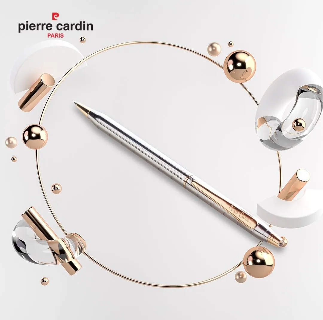 Metal Twist Ballpoint Pen Pierre Cardin Paris Kriss White Gold Luxury Designed High Quality Promotional Gifts Ball Pens