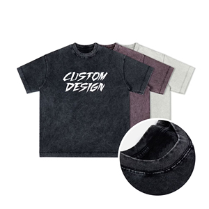 T-shirt unisexe de luxe streetwear pour homme, coupe ample, en coton délavé, style vintage, impression DTG, logo personnalisé, vente en gros - Product Image 1