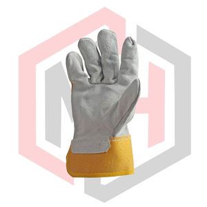 Cowhide Leather Rigger <b>Gloves</b> Split Grain Texture Tear-Resistant Breathable <b>Silicone</b>-free Powder-free Sterile Customizable - Product Image 2