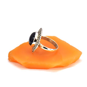 Anillo de compromiso de amatista con forma ovalada de Plata de Ley 925 al por mayor, hermoso diseño elegante para boda, color púrpura - Product Image 3