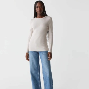 Camiseta lisa de manga larga para mujer, material de algodón y poliéster, camisetas transpirables cómodas OEM personalizadas de alta calidad para hombre - Product Image 1