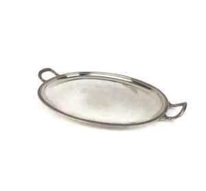 Bandeja de servicio de aluminio de diseño industrial Chapado en plata y niquelado Artesanía decorativa para hotel en casa - Product Image 5