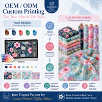 Tissu en Chiffon Floral Tropical Personnalisable, Motif Floral Très Vendu, Polyester Doux, pour Écharpe, Chemise, Foulard – Usine OEM/ODM