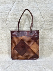 Morocco Design Moroccan Leather <b>Women's</b> Handmade Satchel <b>Bag</b> Boho Berber Vintage Style Genuine Leather Zipper Closure - Product Image 2