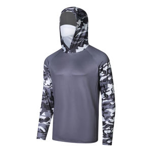 Sudadera con capucha transpirable de secado rápido UV, camisas de pesca de rendimiento de manga larga, recién llegado, ropa de pesca personalizada UPF50 +, protector solar - Product Image 3