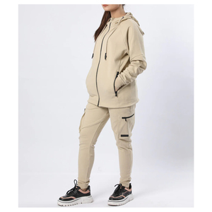 Trajes de chándal para mujer más vendidos, diseño personalizado, ajustado, de secado rápido, manga larga, cuello con capucha, Material sólido de algodón y poliéster - Product Image 6