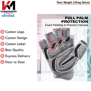 Guantes de Gimnasio para Levantamiento de Pesas, Medios Dedos, Guantes de Entrenamiento, Guantes de Cuero para Levantamiento de Pesas al por Mayor - Product Image 3