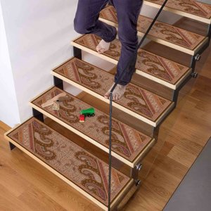 Alfombra con Estampado Botánico, Diseño Kilim Beige, Fácil de Limpiar, Goblen - Product Image 2