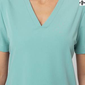 Conjuntos de fregado de enfermera para mujer hechos a medida de alta calidad, transpirable, suave, cómodo, uniforme de Hospital, tela tejida, tamaños personalizados - Product Image 5
