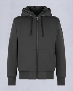 Sudadera con Capucha y Cremallera para Hombre, Personalizable OEM ODM, Corte Regular, Color Sólido, Informal, de Forro Polar, Resistente al Viento, para Otoño, 100% Algodón, 400g - Product Image 1
