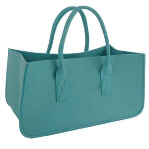 Turquoise Felt Firewood Bag Wood <b>Log</b> <b>Holder</b> Carrying Bag - Product Image 3