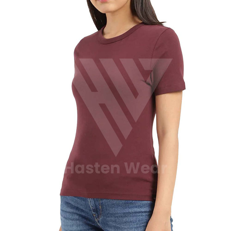 Top Trending Women's Gym Fitness Training T-Shirts 100% Cotton Eco-Friendly Short Sleeve Crew Neck Sports T-Shirts