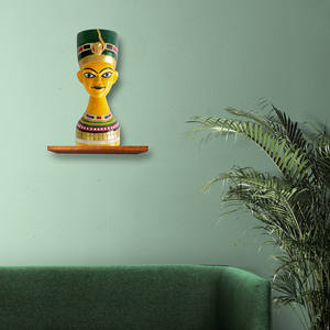 Tradicional 16 pulgadas tallado a mano patrón Vertical Kushmandi máscara de madera Tribal decoración del hogar arte de pared para boda y cumpleaños colgante - Product Image 6