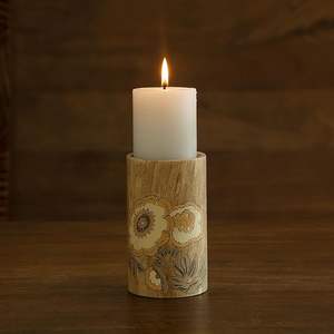 Porte-bougie décoratif en bois pour table, pour une décoration raffinée, pot à bougie unique pour mariage, fête et décoration intérieure - Product Image 6