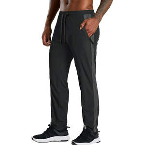 Pantalones de correr a rayas informales personalizados para hombre, pantalones de chándal deportivos ligeros de felpa francesa de poliéster 100% - Product Image 2
