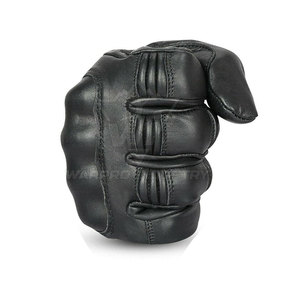 Gants de moto en cuir pour l'hiver, à doigts entiers, légers, résistants aux chocs, coupe-vent, fermeture à scratch, pour usage extérieur - Product Image 2