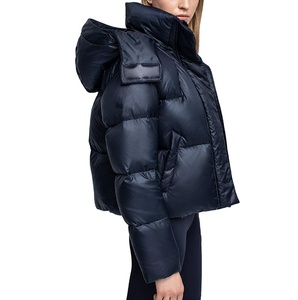 High Quality Women Customize <b>Crop</b> <b>Puffer</b> <b>Jackets</b> New Design of 2026 Thick Nylon <b>Jacket</b> 2026 - Product Image 1