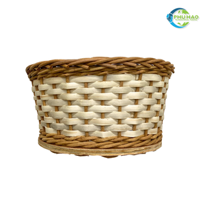 Diseño único agua Jacinto algas marinas ratán bambú cesta de lavandería con tapa Vietnam perfecto para organizar y almacenar - Product Image 6