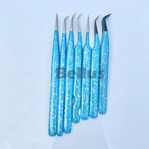 Pinzas de extensión de pestañas con etiqueta privada a granel, pinzas para pestañas con logotipo personalizado, accesorios, herramientas, suministro OEM de acero inoxidable - Product Image 2