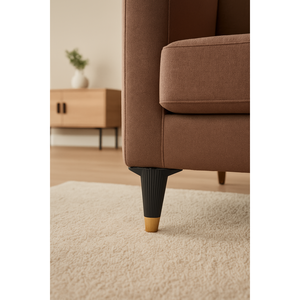 Pieds de support trapézoïdaux modernes en plastique noir de 15 cm, robustes, pour canapé, armoire, meubles de maison et de bureau - Product Image 2