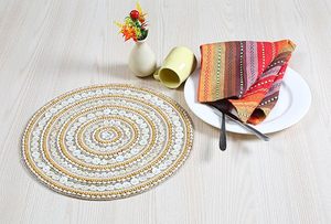 แผ่นรองแก้วปักลายลูกปัดแก้วสำหรับตกแต่งโต๊ะห้องครัวบ้านและปาร์ตี้ในราคาที่ต่ำมาก - Product Image 6