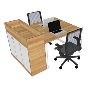 Rubber Wood Office <b>Desk</b> Cabinet for Living Room Organization THS68044 - Product Image 6