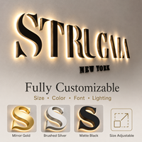 Enseigne lumineuse 3D personnalisée en métal avec lettres rétroéclairées, logo d'entreprise, enseigne murale, signalétique illuminée pour vitrine, bureau, hôtel