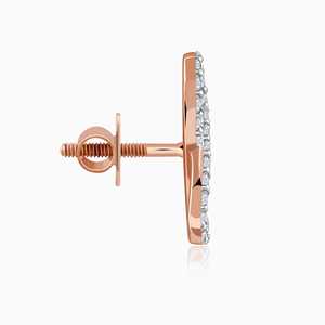 Boucles d'oreilles en or rose Elara Lab Grown Diamond Stud Bijoux de luxe pour femmes - Product Image 4