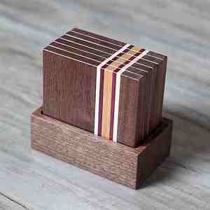 Top vente à bas prix fabriqué à la main sous-verre siège noyer manguier bois fabricant et exportateur de l'inde avec une qualité supérieure - Product Image 6