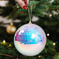 SHUANGYUAN 15CM Noël Disco Ball Mousse Personnalisation Décorations Noël Miroir Sphère Boules