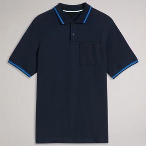 Vente en gros de marque de haute qualité 100% coton polo décontracté personnalisé broderie Logo affaires décontracté bureau polo pour hommes - Product Image 6