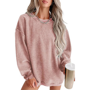 Elegante sudadera de manga larga para mujer, Top acogedor minimalista para un aspecto moderno diario y de oficina - Product Image 1