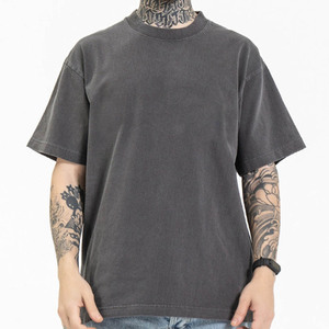 Camiseta Vintage lavada para hombre, camiseta personalizada de gran tamaño de algodón en blanco con lavado ácido, camiseta Vintage personalizada con lavado ácido - Product Image 4