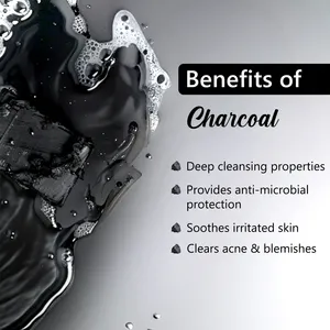 Nettoyant Visage Purifiant au Charbon Actif en Gros pour un Nettoyage en Profondeur, Contrôle du Sébum et de l'Acné, Nettoyant Facial en Vrac OEM Marque Privée - Product Image 2
