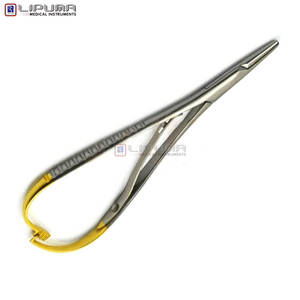 Mathieu Porte-aiguille chirurgical en acier inoxydable de 14cm à dégagement rapide pour instruments médicaux manuels à l'arrière Pointes dentelées MOL Safety - Product Image 4