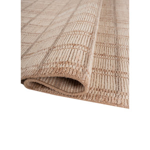 Alfombras de Lana Tejidas a Mano con Diseño de Contorno en Rojo Anaranjado, Modelo Rectangular 3D de Viscosa para Sala de Estar, Dormitorio, para Adolescentes, Número de Modelo HWL-447 - Product Image 2