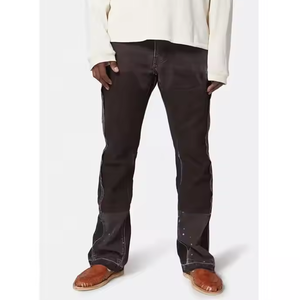 Pantalones acampanados de diseño personalizado Pantalones estampados cómodos transpirables para exteriores con técnicas lavadas para todas las estaciones-Etiqueta privada - Product Image 2