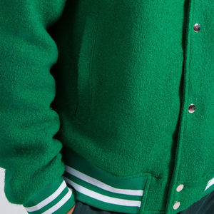 Chaqueta universitaria con logotipo personalizado para hombre con cuello levantado, buena calidad, Color sólido, mejor precio, diseño OEM hecho en Pakistán, venta al por mayor - Product Image 5