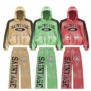 Conjunto de 2 Piezas para Hombre, Talla XL, Pantalones Deportivos y Sudadera con Bordado Desgastado, para Invierno, con Logotipo Personalizable, 100% Algodón - Product Image 5