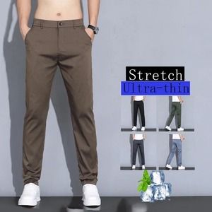2025 New Men's <b>High</b> Quality Casual Autumn Cotton Eco-Friendly Sweatpants Straight Slim <b>Elastic</b> Mid <b>Waist</b> Jogger <b>Trousers</b> - Product Image 3