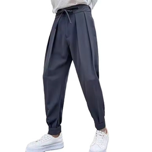 Pantalones Casuales de Hombre de Alta Calidad Marca 2025, Moda Otoñal, Holgados, Cintura Media, 100% Algodón, Antiarrugas, Cierre de Cremallera, Multibolsillos - Product Image 1