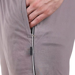 กางเกงเอวสูงตรงสำหรับผู้ชายกางเกงกีฬาลำลองระบายอากาศได้ดีผ้าคอตตอน100% แห้งเร็วสำหรับฤดูร้อนออกแบบโลโก้ได้ตามต้องการ - Product Image 6