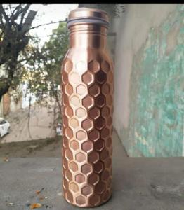 Botella de agua de cobre puro para Yoga, revoluciona la hidratación Mate, sin juntas, a prueba de fugas para beber agua hirviendo - Product Image 2