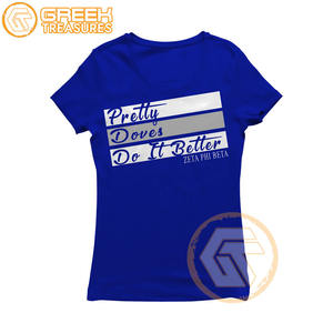 Venta al por mayor personalizada Zeta Phi Beta mujeres camiseta hermandad ropa algodón camisetas más finas mujeres fraternidad prendas - Product Image 3