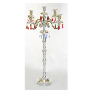 New Candle <b>Stand</b> in Wholesale Price Metal Candelabra for Wedding & Event Decoration Metal Candelabra With <b>Crystal</b> Hanging Drops - Product Image 6