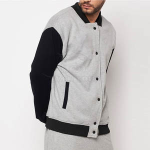 แจ็คเก็ตเลตเตอร์แมนผู้ชายสีพื้นดีไซน์ใหม่ เสื้อผ้าสตรีทแวร์ให้ความอบอุ่น แจ็คเก็ตเลตเตอร์แมนสำหรับผู้ชาย - Product Image 6