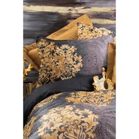 Parure de lit de luxe Jadira beige en satin double, 4 pièces, en coton, tailles King et Queen, motif floral, pour la maison, pour mariage, lavable en machine