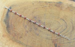 Bracelet en grès orange fait à la main en argent Sterling 925 Style bohème cadeau de mariage pour les femmes mariée bijoux en pierres précieuses - Product Image 4