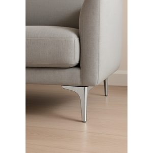 Pieds de meubles triangulaires en plastique robustes de 12 cm, argentés, modernes, en PP, pour canapé et armoire, pour salon - Product Image 3