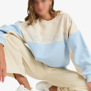 En diferentes colores de contraste Ropa de calle Algodón de doble cara Cuello redondo Hombro caído Sudaderas POR INDUSTRIAS INCREÍBLES - Product Image 4